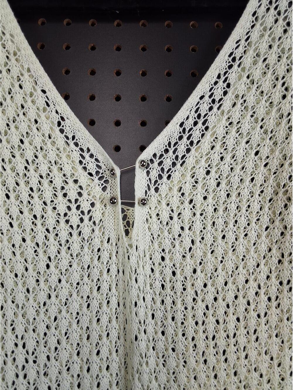 Medium Cream Crochet Knit Maxi Dress - Swimsuit Cover